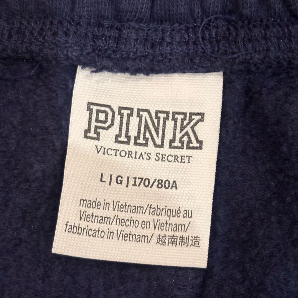 PINK Navy Blue Jogger‎ Shorts - Picture 2 of 4